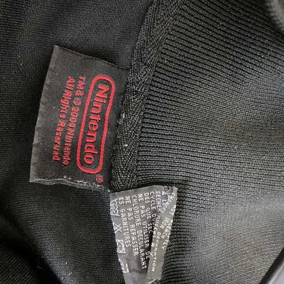 Zelda Nintendo Track Jacket Small Black Full Zip Olde School Classic Retro - Picture 9 of 10